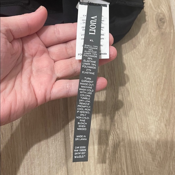 Vuori AllTheForm Support Cropped Tank Top Black Sz XL VW1207 - Picture 5 of 9